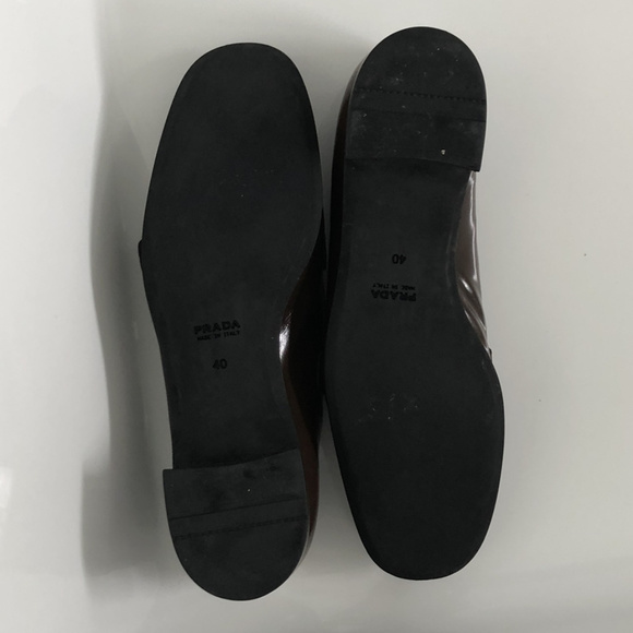 Brown Patent Leather Prada Loafers in sz10US-40EU - Picture 4 of 8